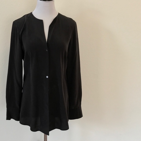 Thomas Pink Tops - THOMAS PINK LONDON BLACK SILK BLOUSE, SIZE 8